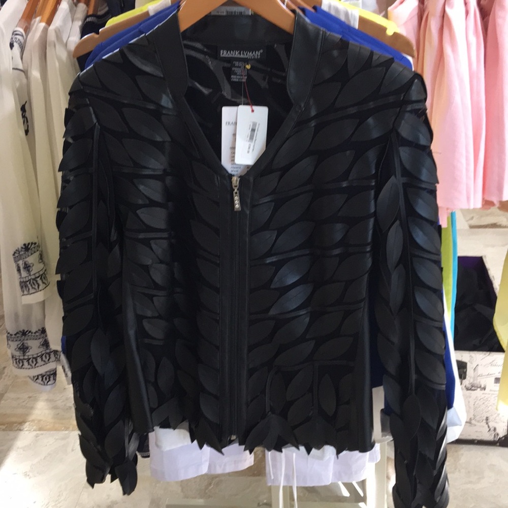 Frank Lyman black leaf design jacket